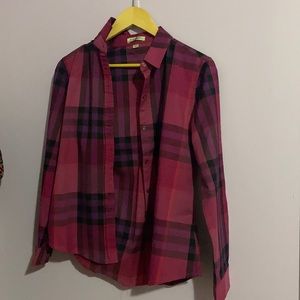 Burberry Brit Plaid Button Up